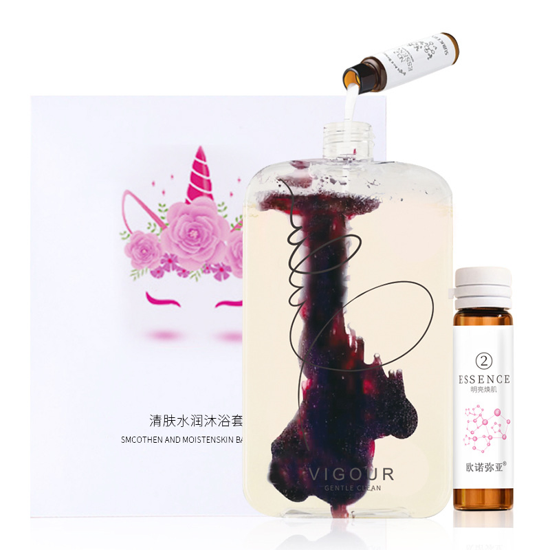 Cangty Wholesale Body Wash Set Long-Lasting Fragrance Milk Aroma Vitamin C Essential Oils Niacinamide Whitening Shower Gel