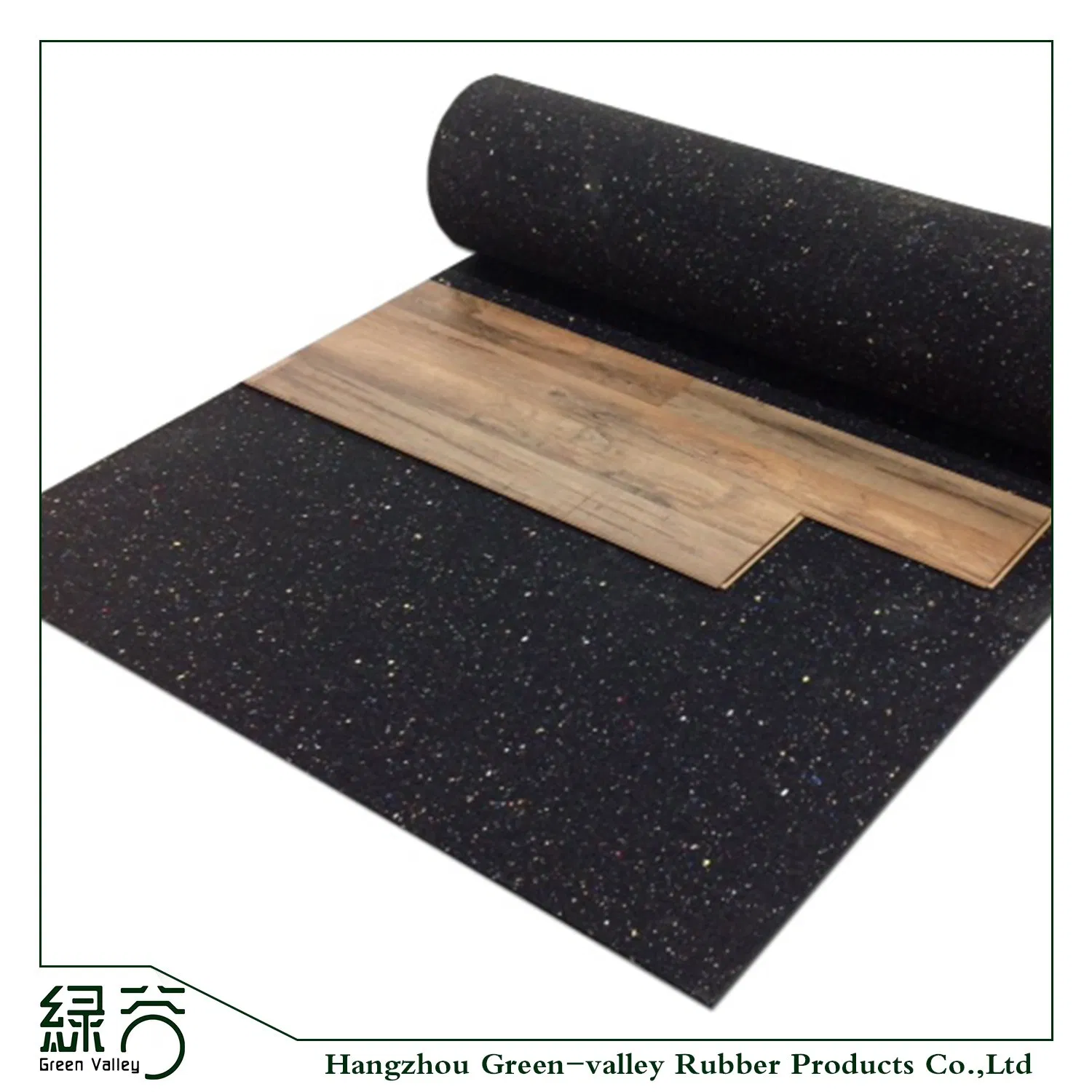 Modern Hot Selling Eco-Friendly Sound Insulation Mat Black SBR Soundproof Underlay Rubber Roll Acoustic Floor