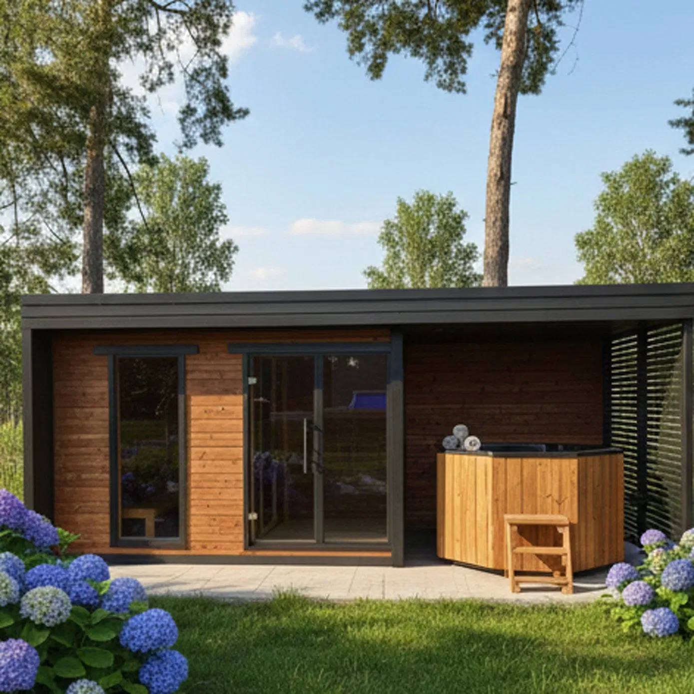 Уличная инфракрасная сауна BODA из кедра