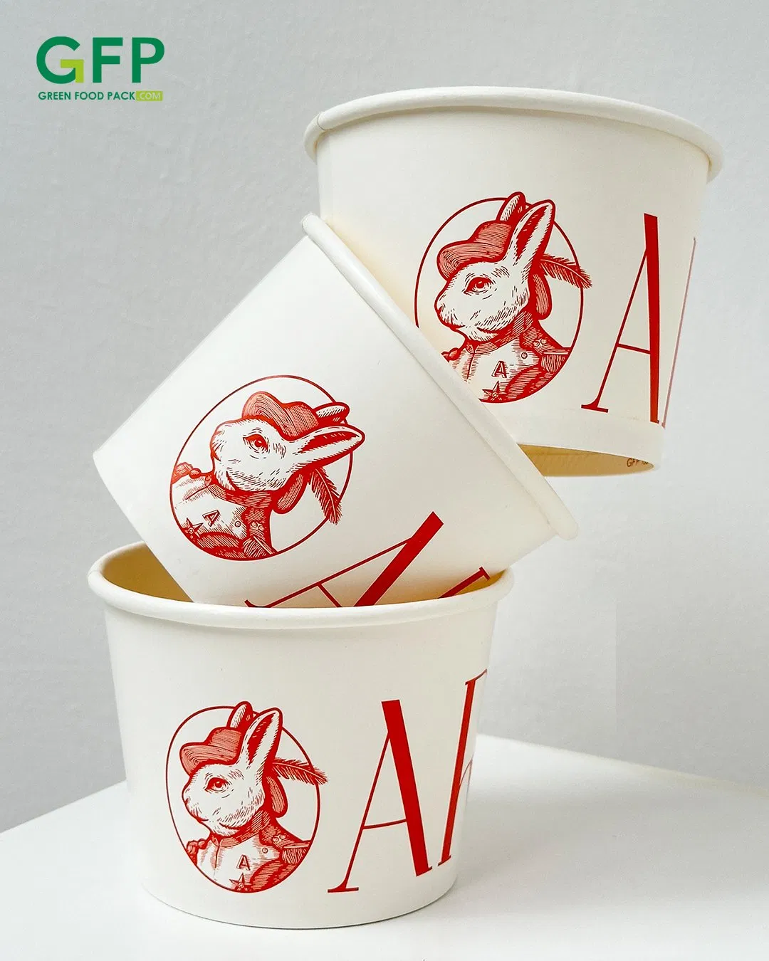 3oz 5oz 8oz Print Logo Disposable Paper Cup & Mug for Ice Cream