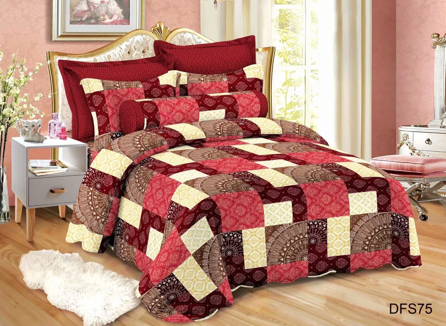 Quality-Assured Festive Washable Factory Sale Polyester Ultrasonic Quilting Warmth Comforter Sets