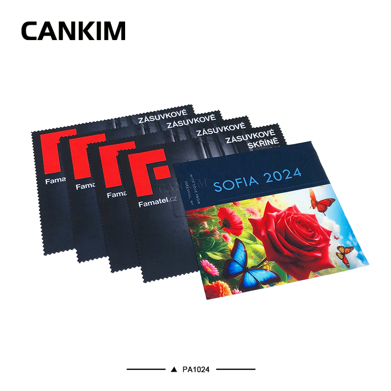 Custom Pattern Glasses Cloth Microfiber Glasses Cleaning Cloth Silver Cleaning Cloth