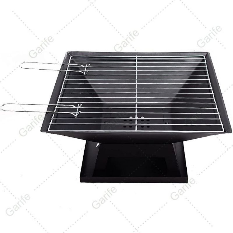 Factory Price Steel Square Fire Pit Outdoor BBQ Grill Wood Burning Stove
