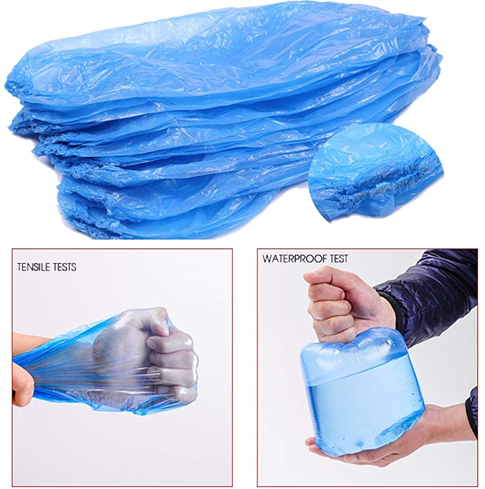 Disposable PE Plastic Waterproof Sleeve Cover with Blue Cover