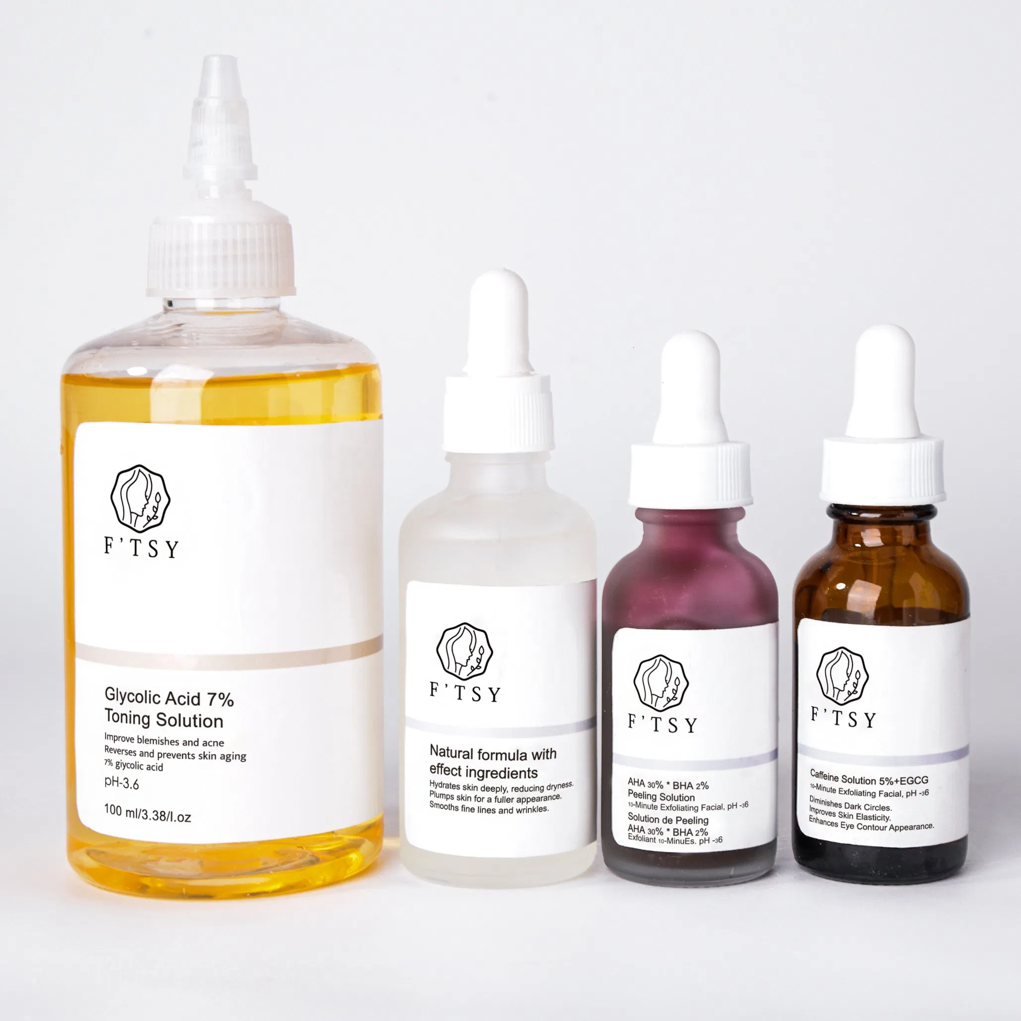 Exfoliating Aha 30% BHA 2% Peeling Solution Anti Acne Serum Polypeptide Anti Aging Caffeine Essence