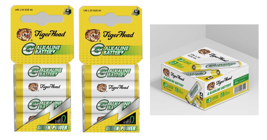 Батарейка щелочная AA Tiger Head LR6, 1.5В