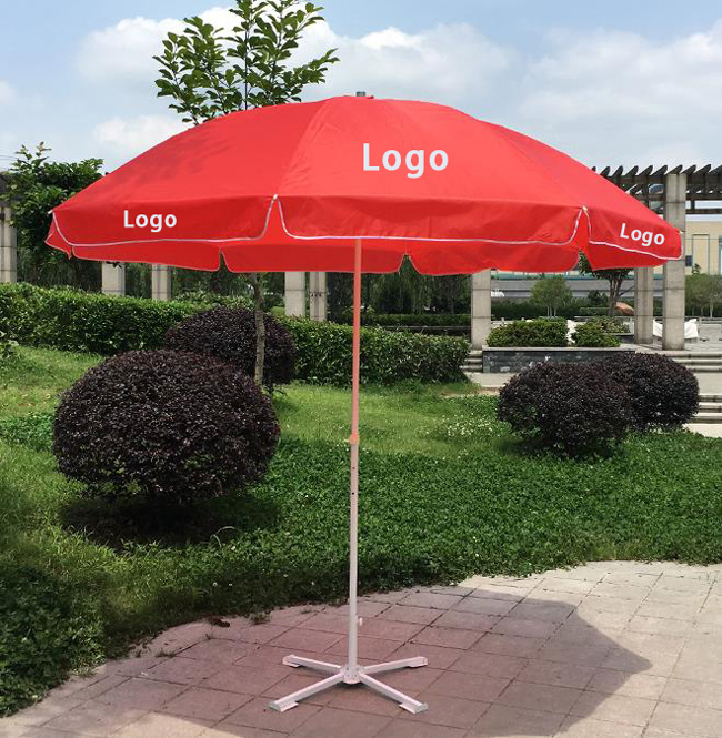 Outdoor Events Advertising Promotional Parasol Custom Logo Print Waterproof Beach Umbrella