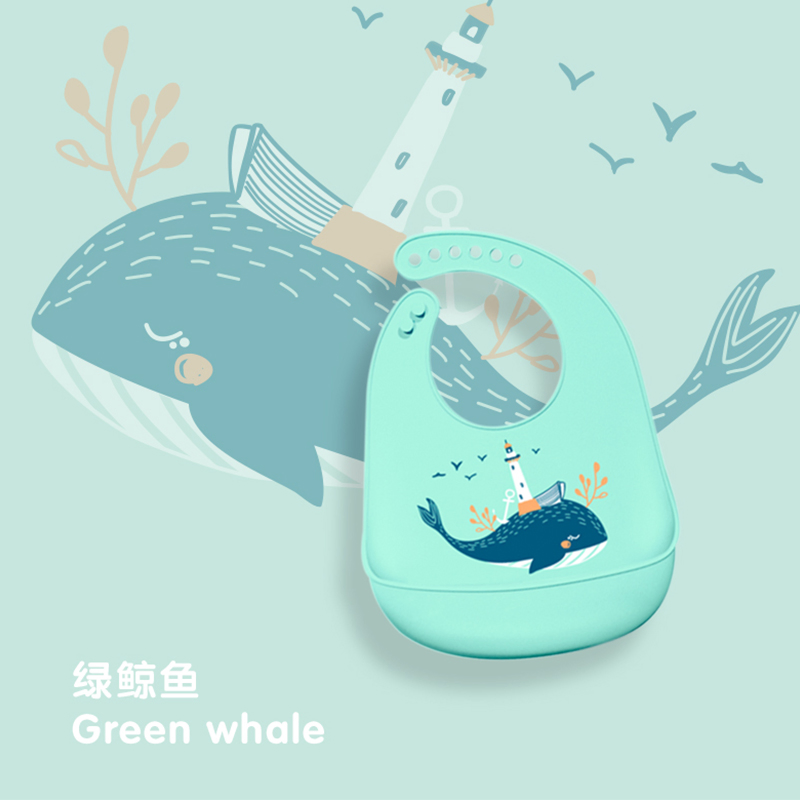 Custom Waterproof Soft Food Grade Silicone Baby Bib