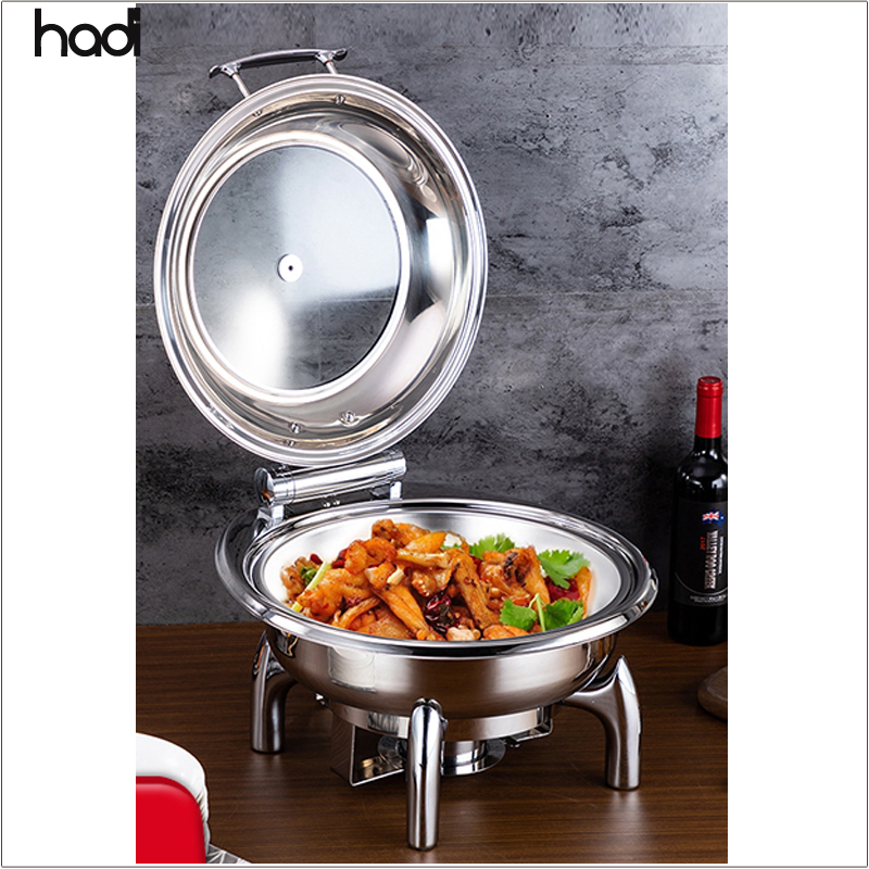 2025 Stainless Steel Luxury Gold 201 Chafing Dish 9-Liter Buffet Stove Catering Supplies for Party Banquets Warm Food Buffet