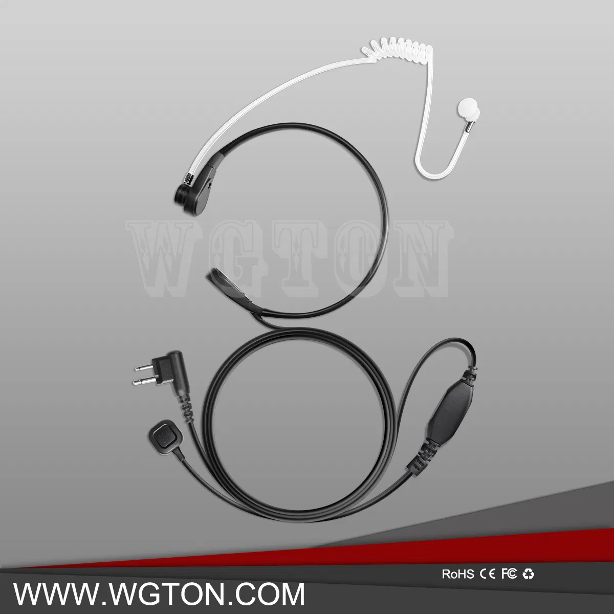 Горловой микрофон с наушником и кнопкой PTT