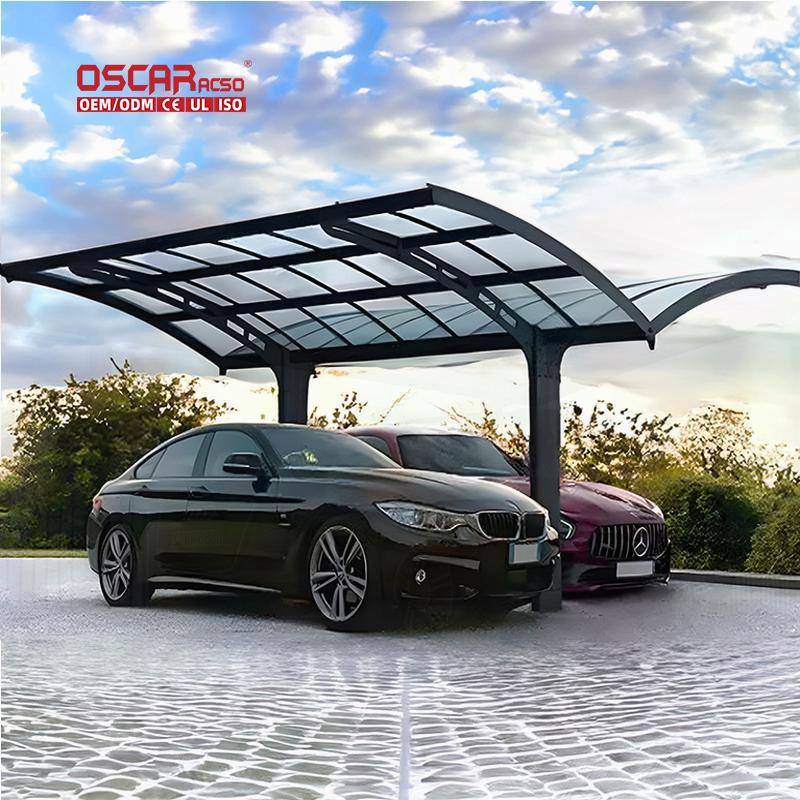 Waterproof Aluminum Alloy Polycarbonate Garage Sun Shed for Outdoor Car Parking Carport