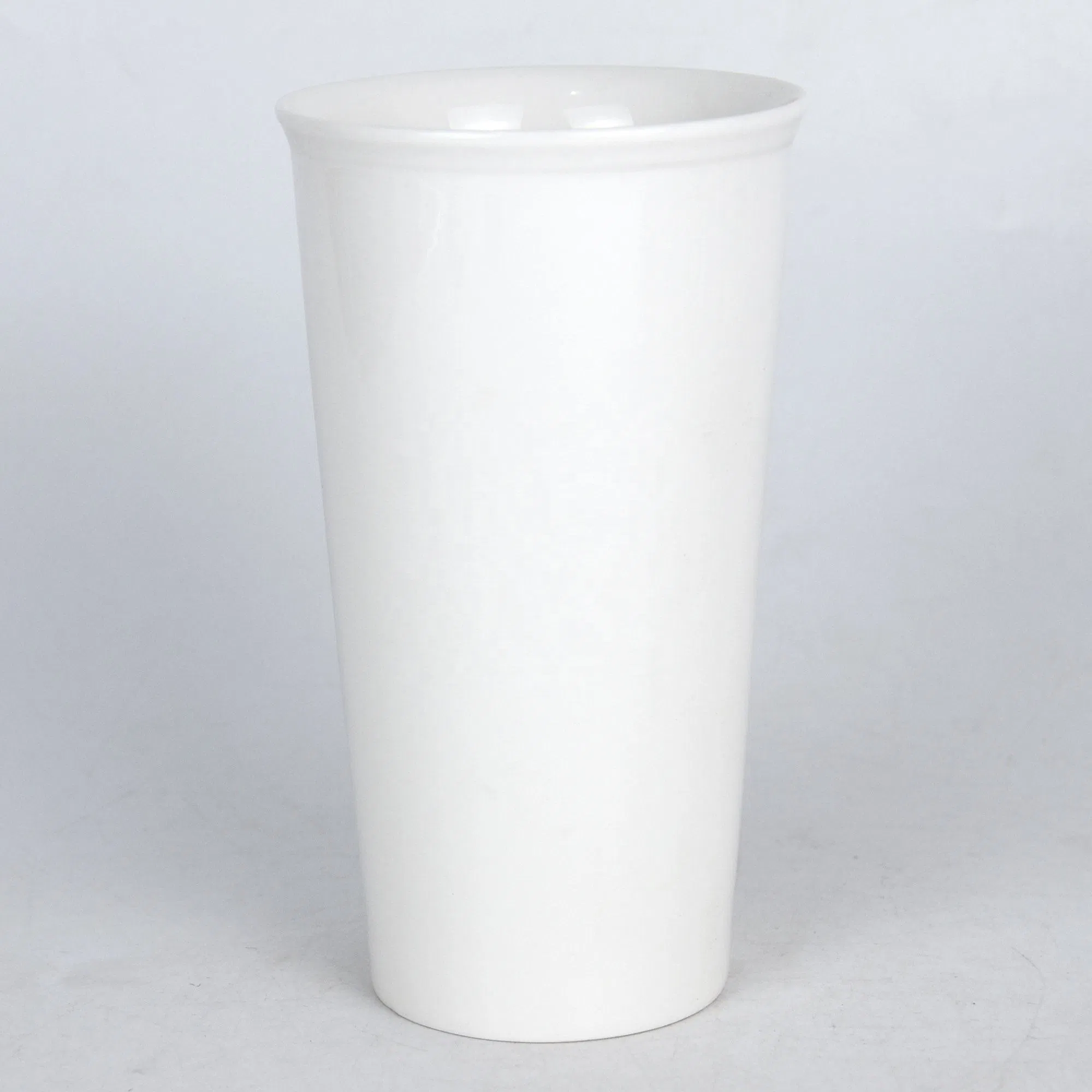 Single Glazed V Shape Tall Coffee Mug Ceramic Cup Customized