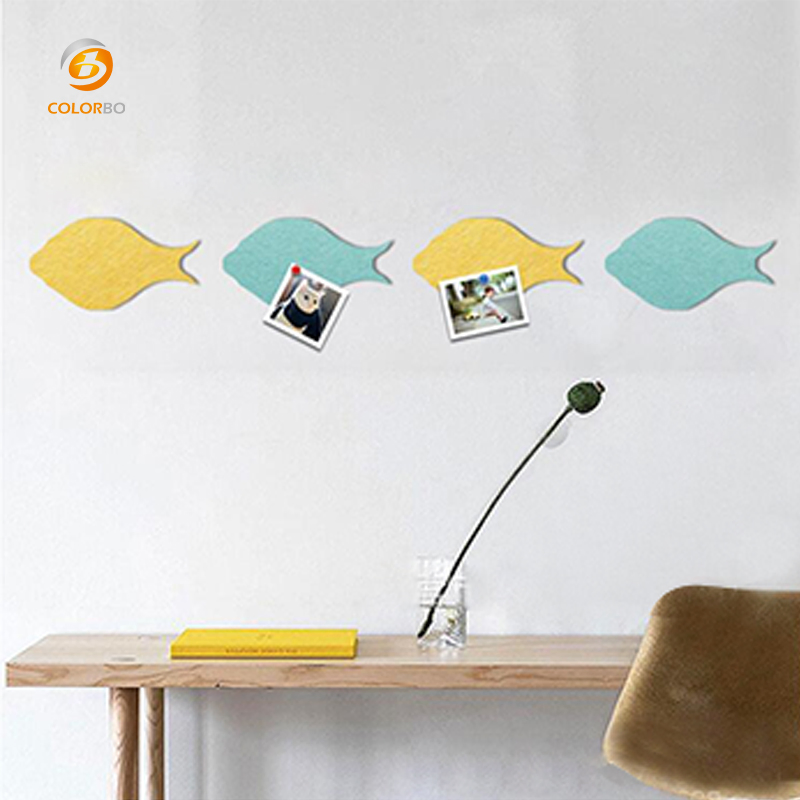 ISO14001 VOC Tested PET Polyester Fiber Felt Acoustic Art Decoration Wall Tiles