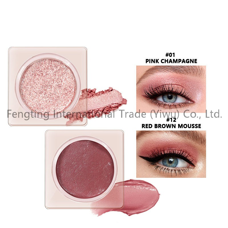 Private Label Shimmer Creamy Eyeshadow High Shine Monochrome Eyeshadow Long-Lasting Vegan Makeup Custom Logo Cosmetics