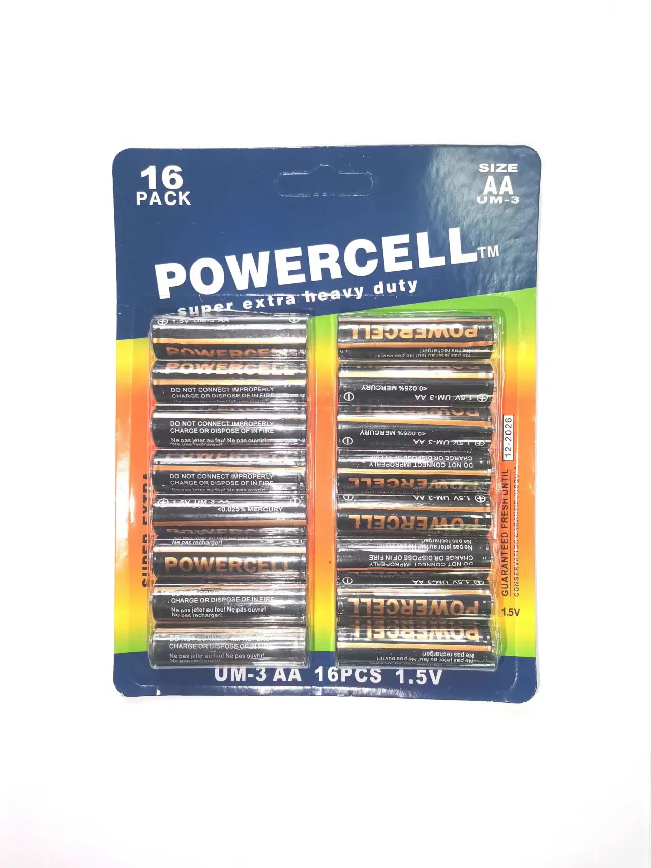 Батарейка PowerCell AA R6 1.5V (цинк-угольная)
