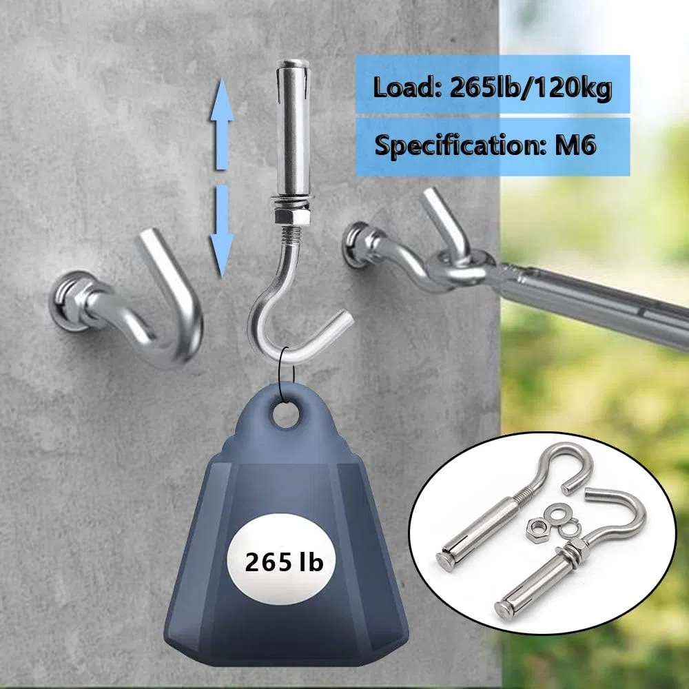 304 Stainless Steel Cup Hook Expansion Bolt for Concrete Walls