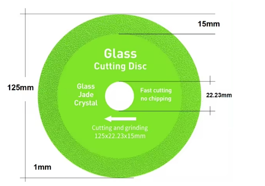 Versatile Diamond Glass Cutting Disc - Glass Saw Blade Customizable for Various Materials