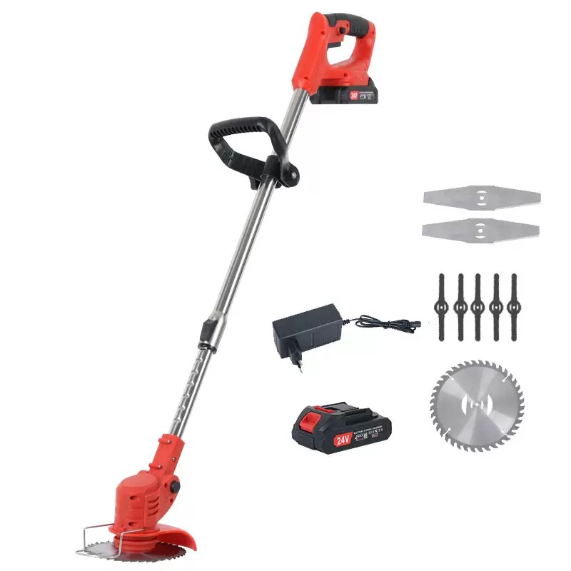 Аккумуляторная колесная газонокосилка-триммер