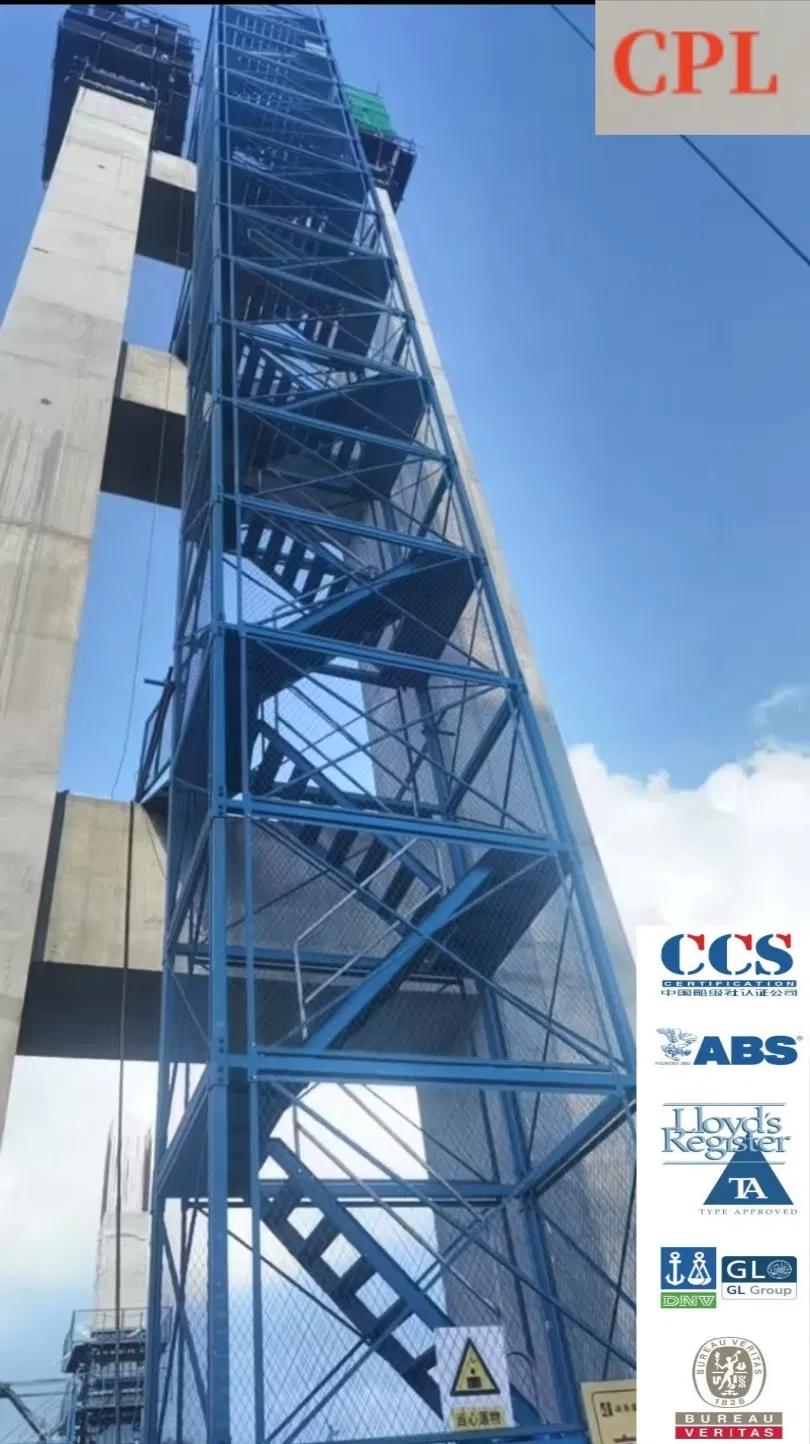 Bridge Subway Pier Column Construction Steel Metal Safety Cage Ladder