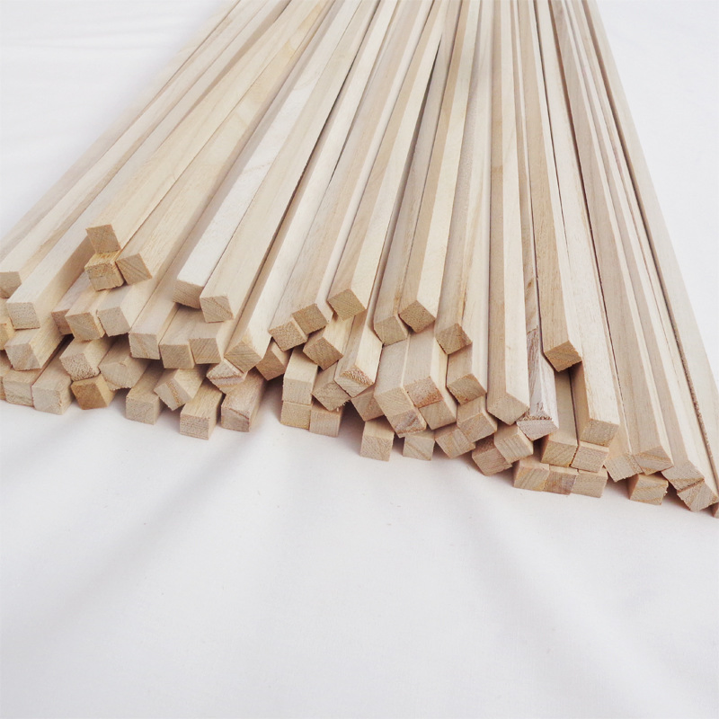 Decoration Moulding Square Trapezoid Battens Sticks Strips Triangle Chamfer Paulownia Wood Strip