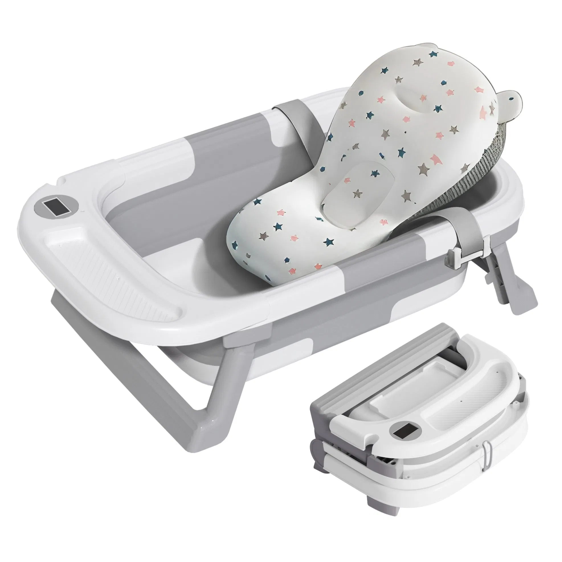 Складная детская ванночка с термометром