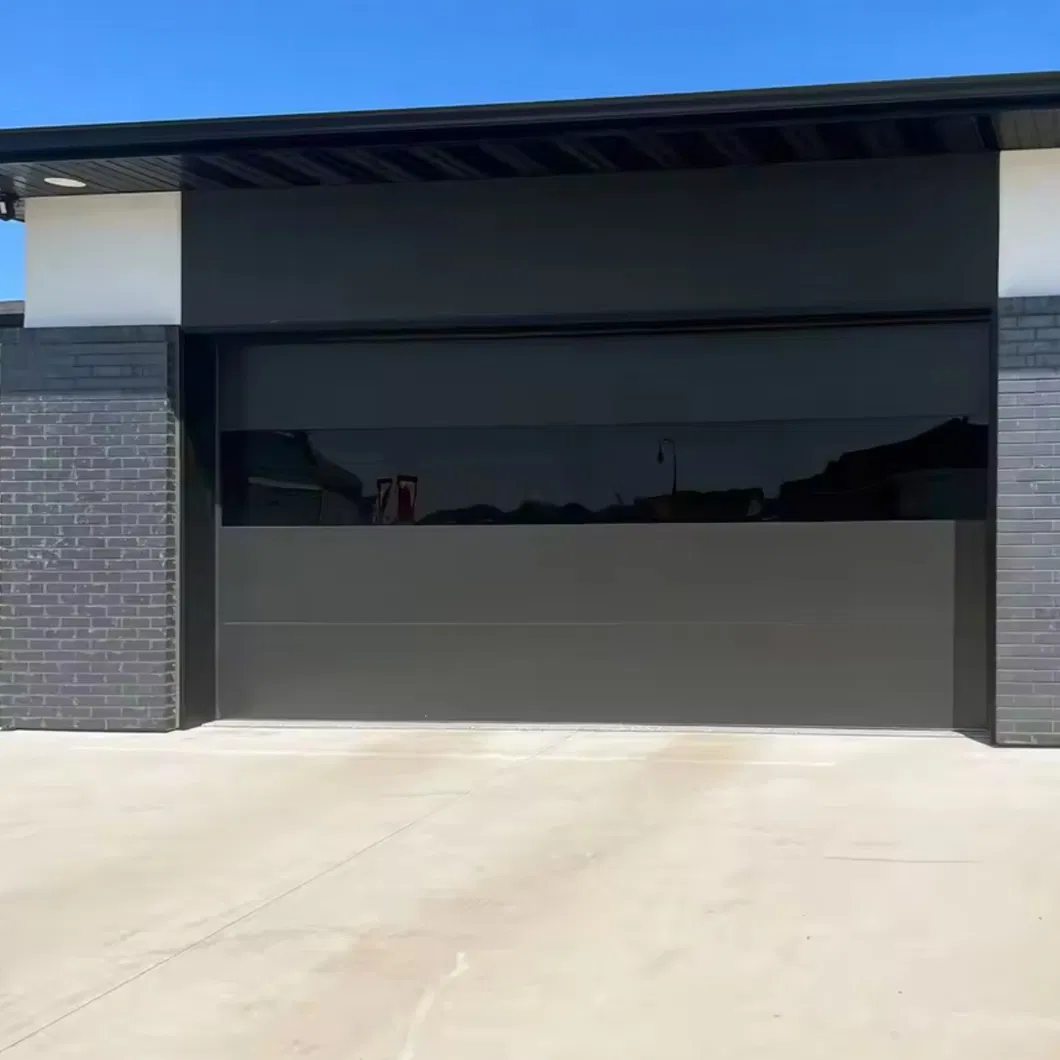 Durable Low Maintenance Aluminum Automatic Sectional Overhead Garage Door for Modern Single Family Houses