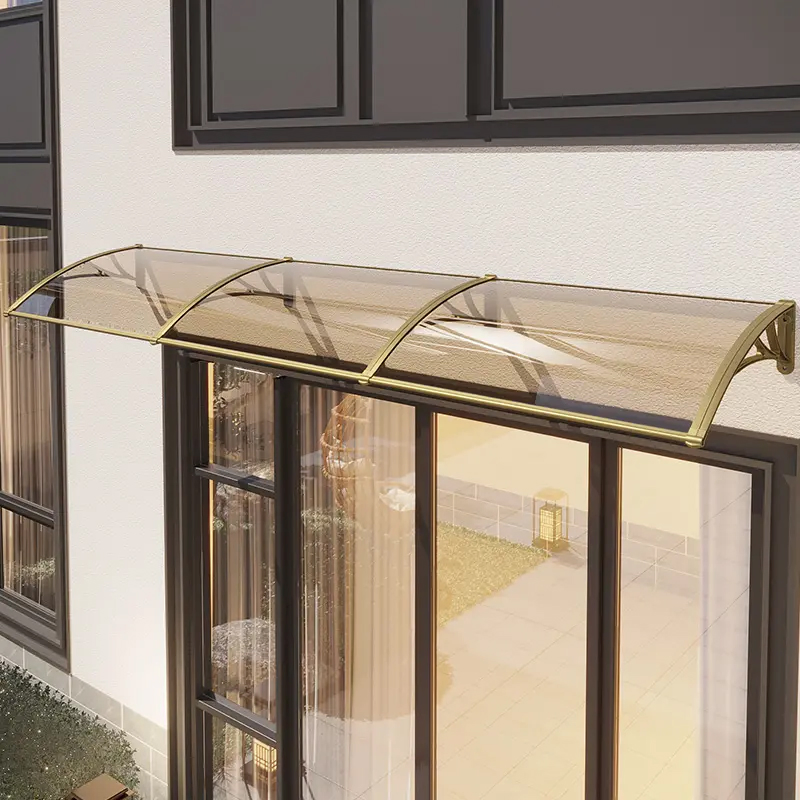 Metal Aluminum Bracket Polycarbonate Door Canopy Awning for Balcony Window Canopy Custom Awning