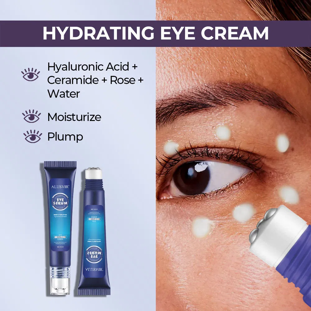 Eye Care Massage Roller Hyaluronic Acid Ceramide Moisturizing Anti Aging Eye Cream