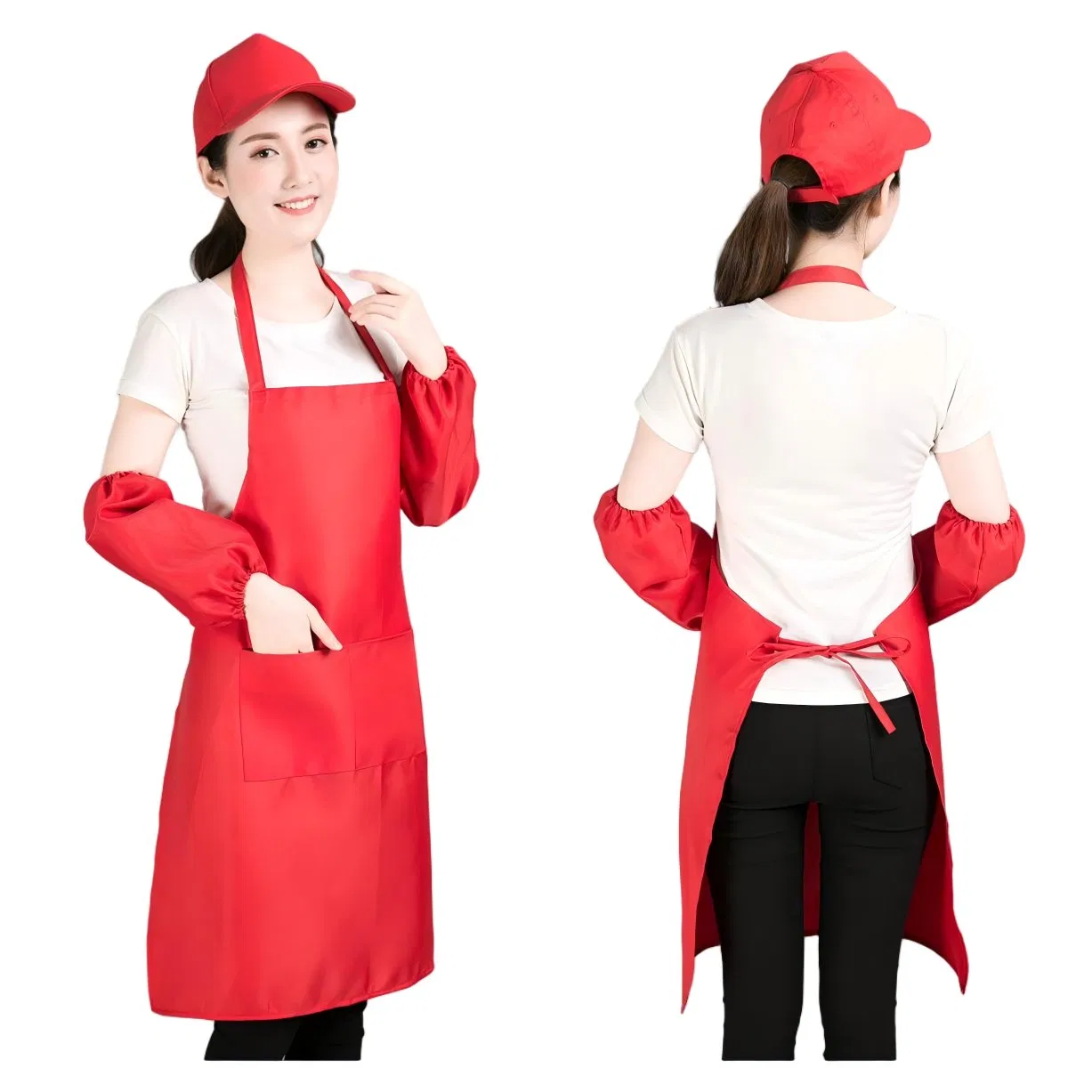 Wholesale Custom Unfiorm Promotion Waterproof Cooking Coffee Bib Kitchen Waist Resterant Apron