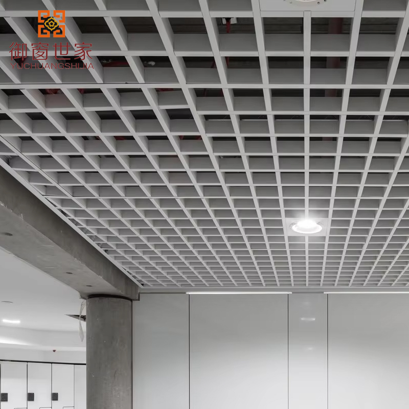 Hot-Sales Metal Grille Black Wood Ceiling Type Aluminum Grid Suspended Tiles Ceiling