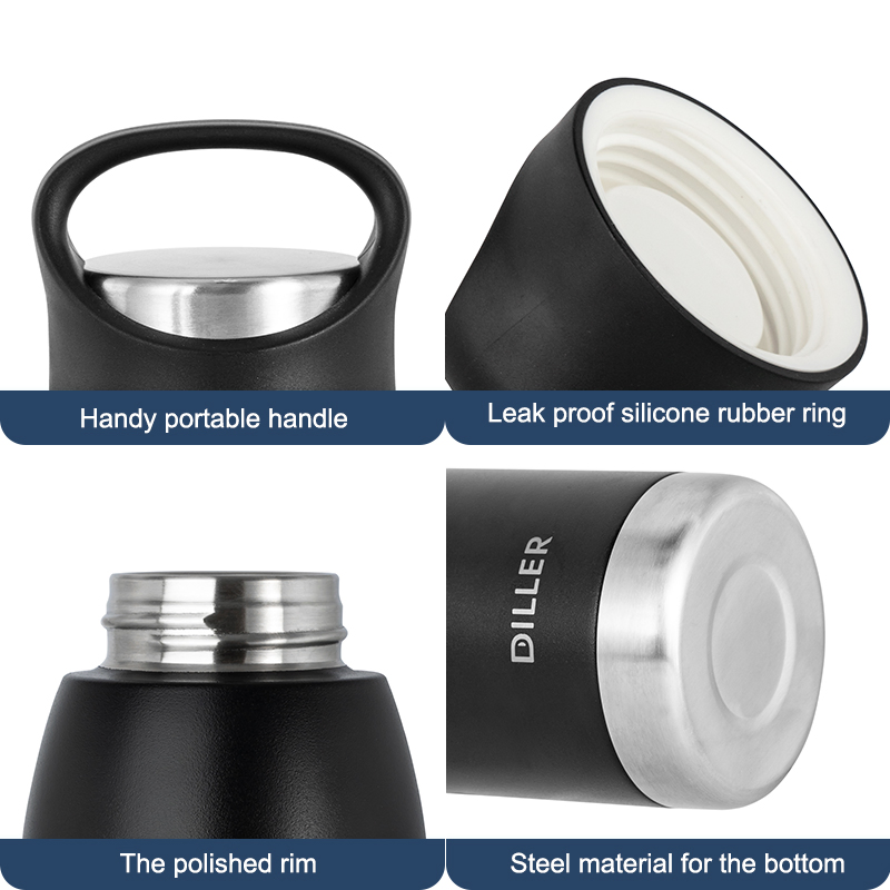 Diller Sports Portable Double-Wall Vacuum Flask Insulated Stainless Steel Water Bottle