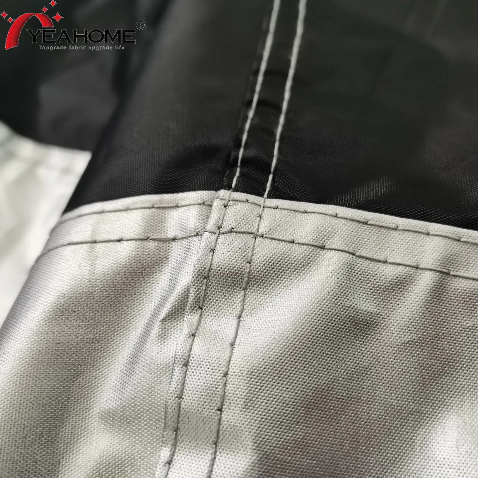 Silver Black Oxford 210D Waterproof Motorcycle Cover Anti-UV