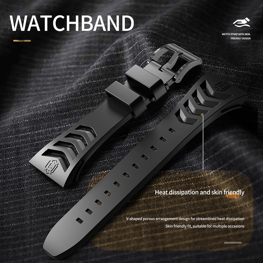 Premium 45mm 44mm 42mm 41mm Adjustable Silicone Watch Band with Metal Watch Case for Apple Watch for iWatch Series 9 8 7 6