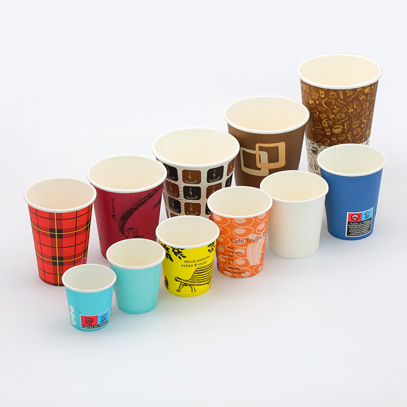 Biodegradable Single Wall Coffee Paper Cup Custom Print Hot Paper Cup PLA Water-Based Coated Paper Cup 8oz 12oz Disposable Coffee Cup