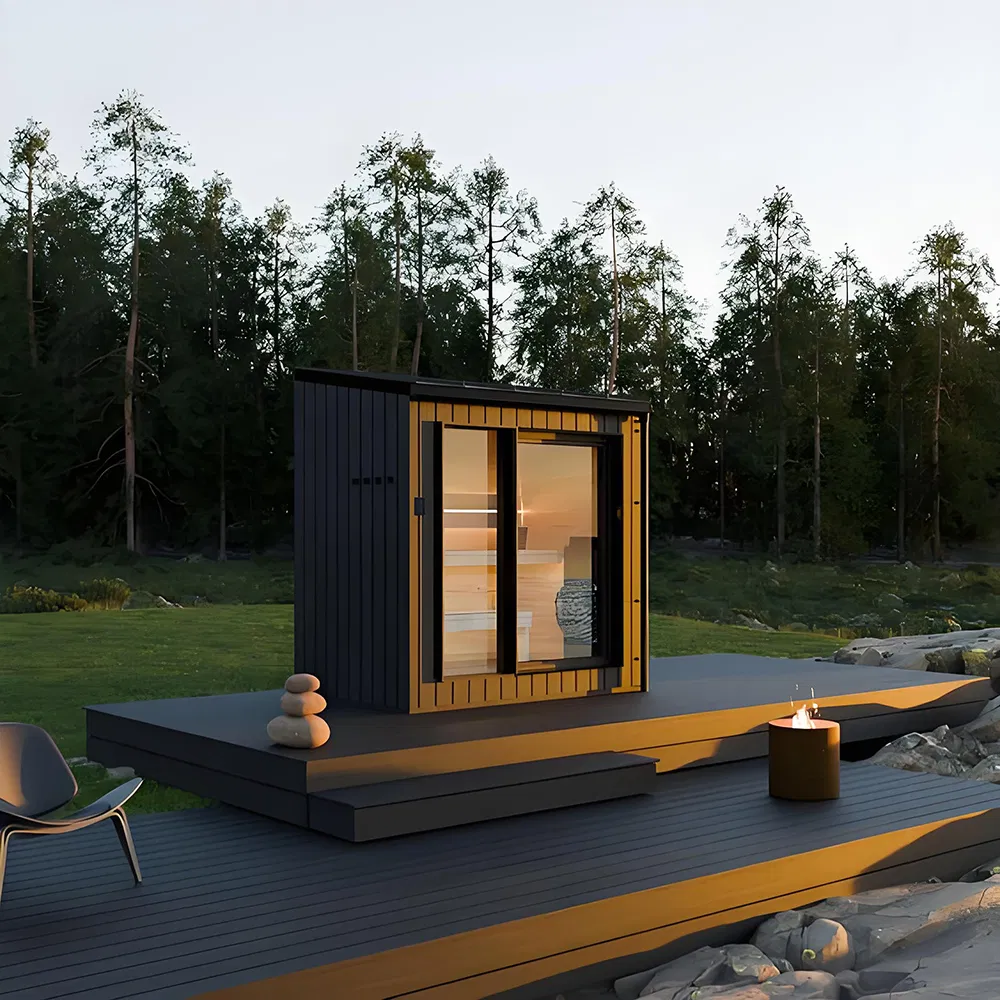 Traditional Steam Outdoor Garden Red Cedar/Hemlock Solid Wood Sauna Room