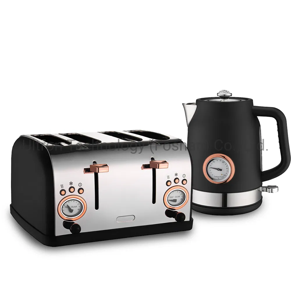 Electric Kettle and 4 Slice Toaster with European design