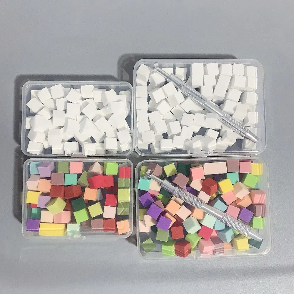 Manicure Nails Sponge Mini 1cm Small Square Powder Puff Grab Pen Patting Cotton Other Nail Art Tool