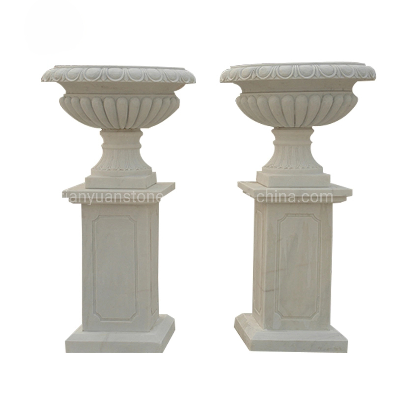 Popular Decorative Granite Marble Vase Garden Flower Planter