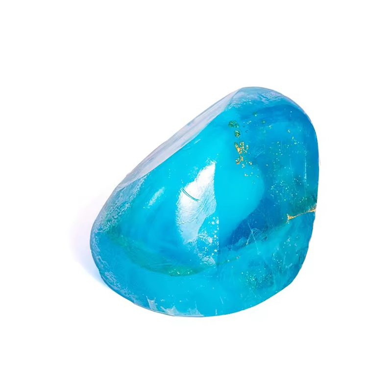 Custom Colorful Gemstone Stone Shaped Rock Soap Cleansing Bath Cold Process Glycerin Handmade Soap