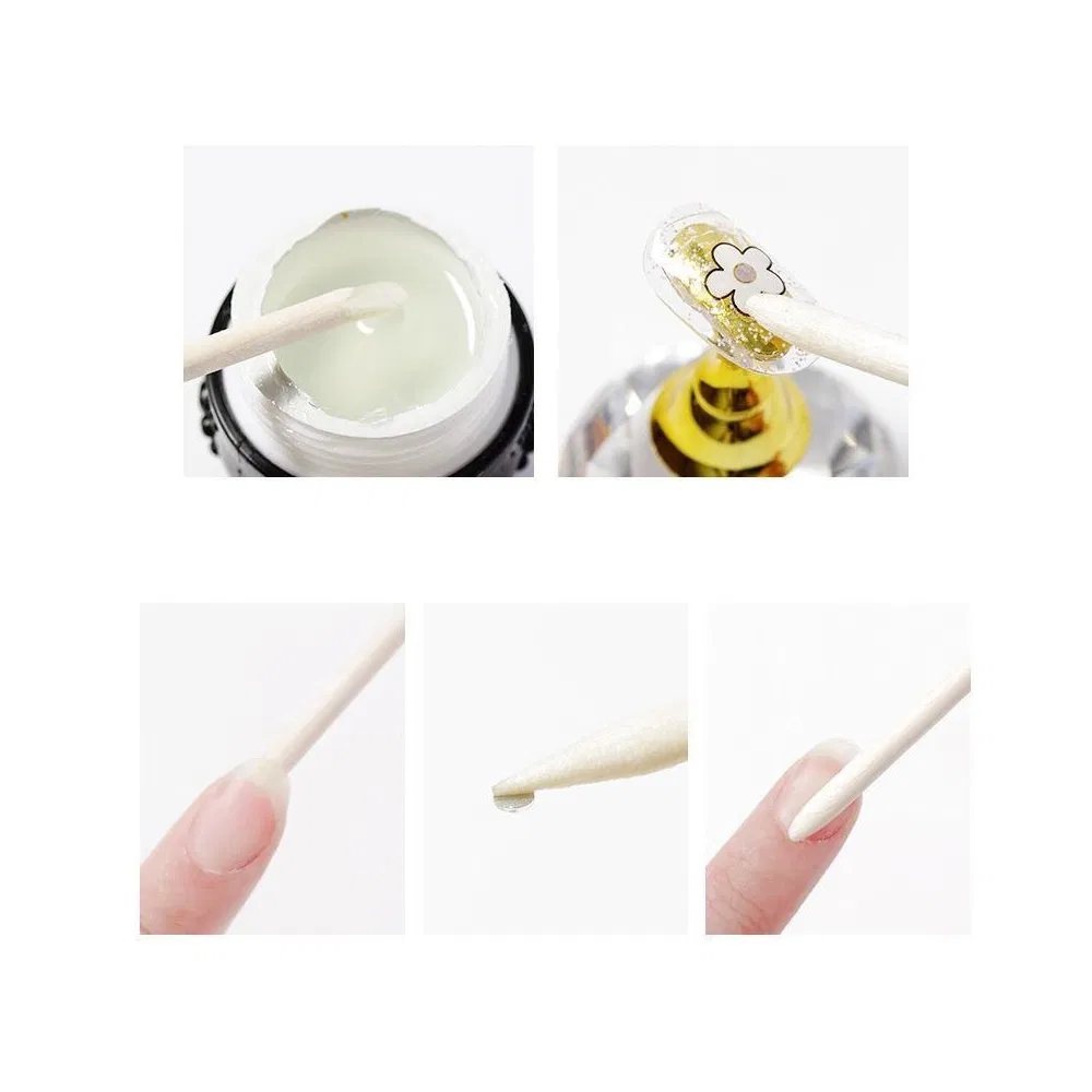100PCS Wood Nail Sticks Wooden Cuticle Pusher Other Nails Art Stick Removal Manicure Supplies Tools