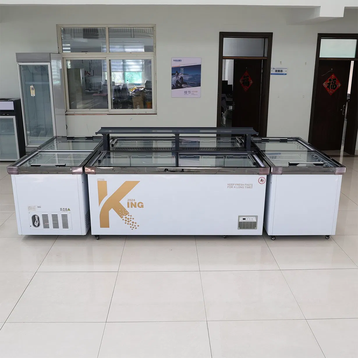 High Quality Supermarket Modern Combination Island Freezer Display Showcase for Frozen Food