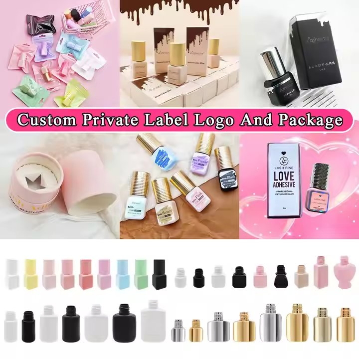Strong Adhesive Glue 0.1s 0.3s 0.5s Non Shaking Quite Low Fume Waterproof Fast Dry Private Label Eyelash Extension Glue
