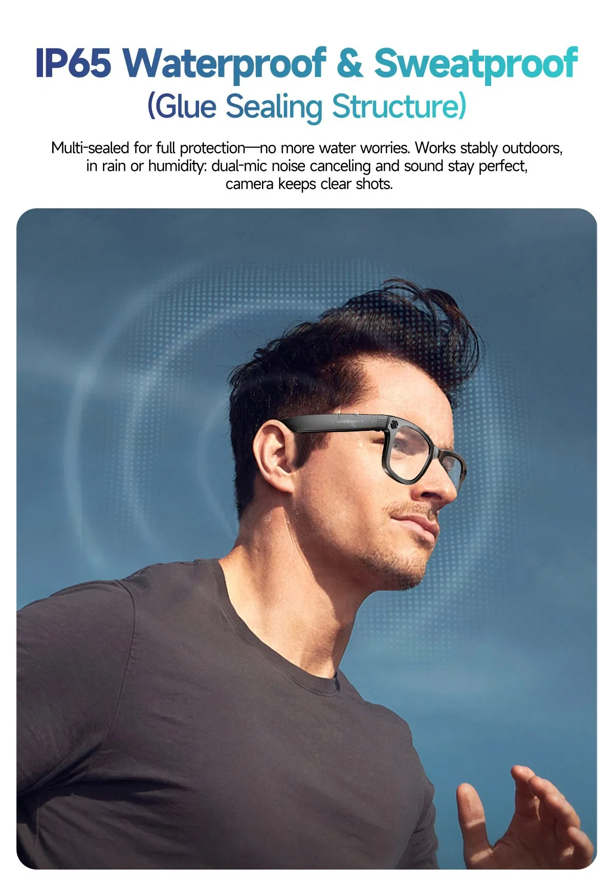 42 Grams Lightweight Overall Weight for Comfortable Wearing, Customized Smart Sunglasses