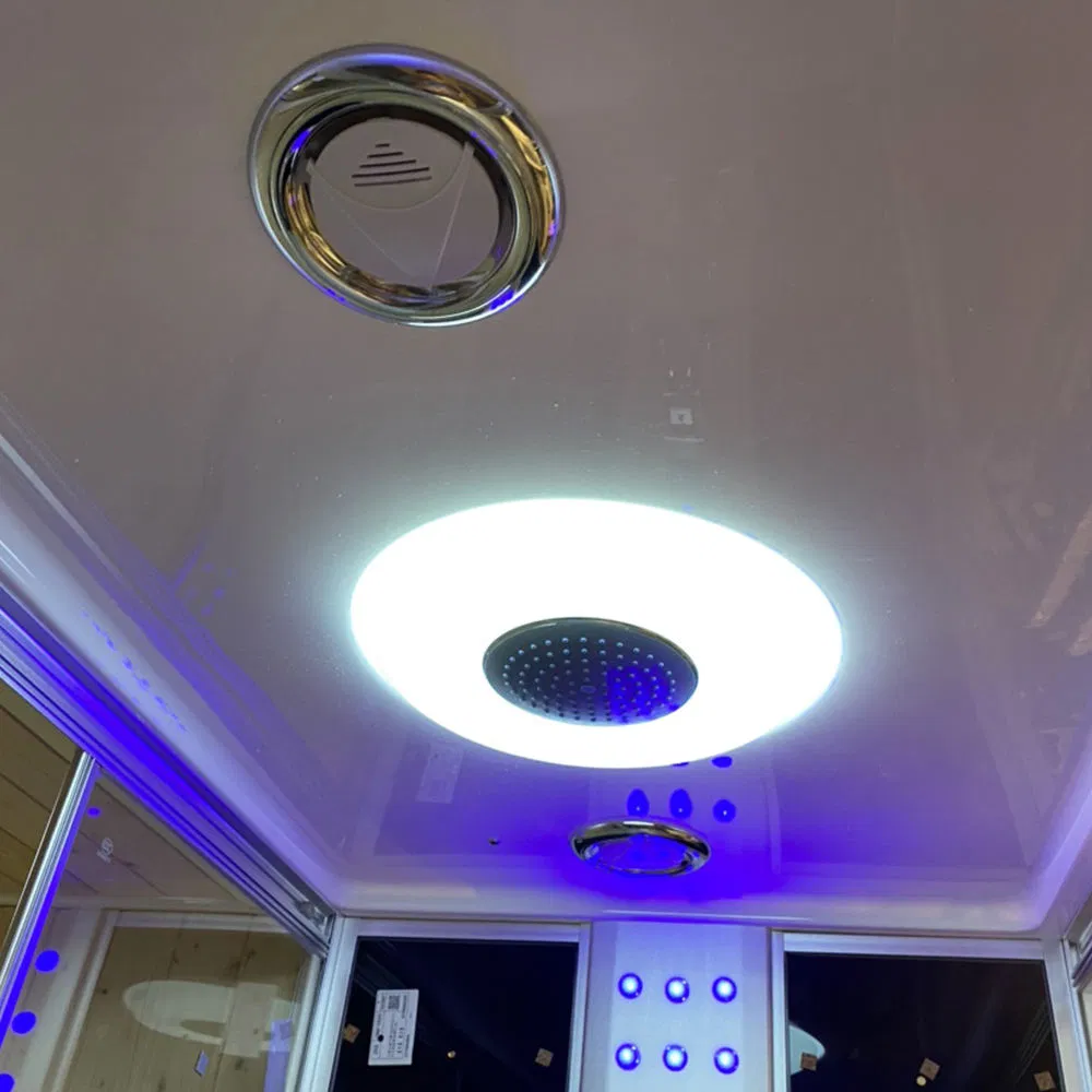 HS-Sr013 Mini 2 Person Dry Solid Wood Sauna Room Home Indoor Steam Sauna Room Personal Steam Shower Sauna Combo