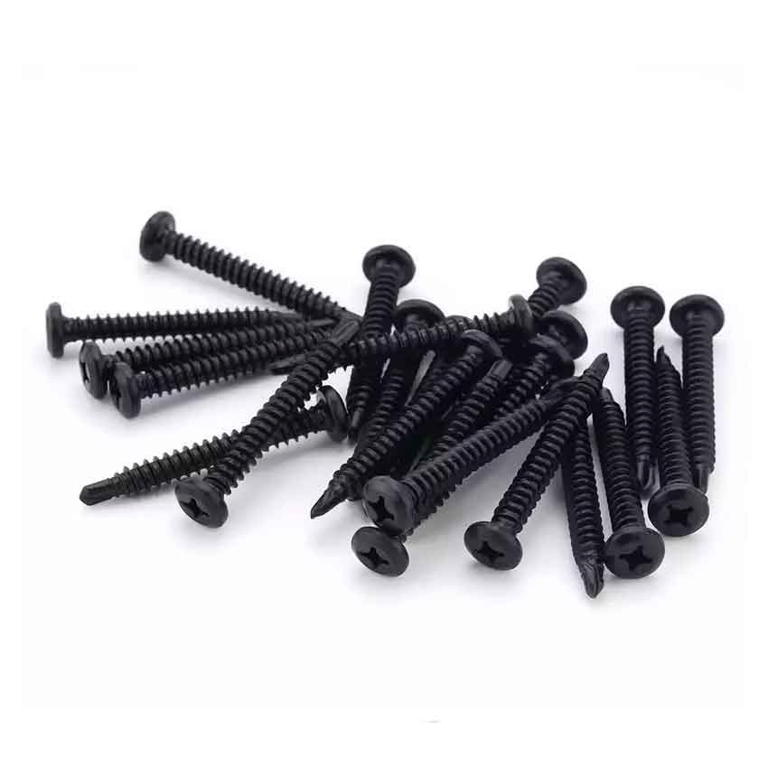 #12 Fastener Black Plated Roofing Self Drilling Screw for PVC Roof Installation