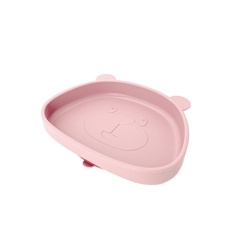 100% Food-Grade Kids Silicon Feeding Set Nordic Design BPA Free Baby Feeding Supplies Set Bear Divided Plates