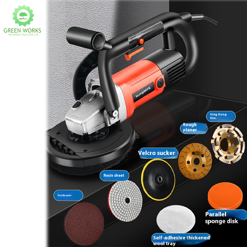 Professional Cordless Handheld Electric Concrete Floor Polisher for Wall Edge Grinder