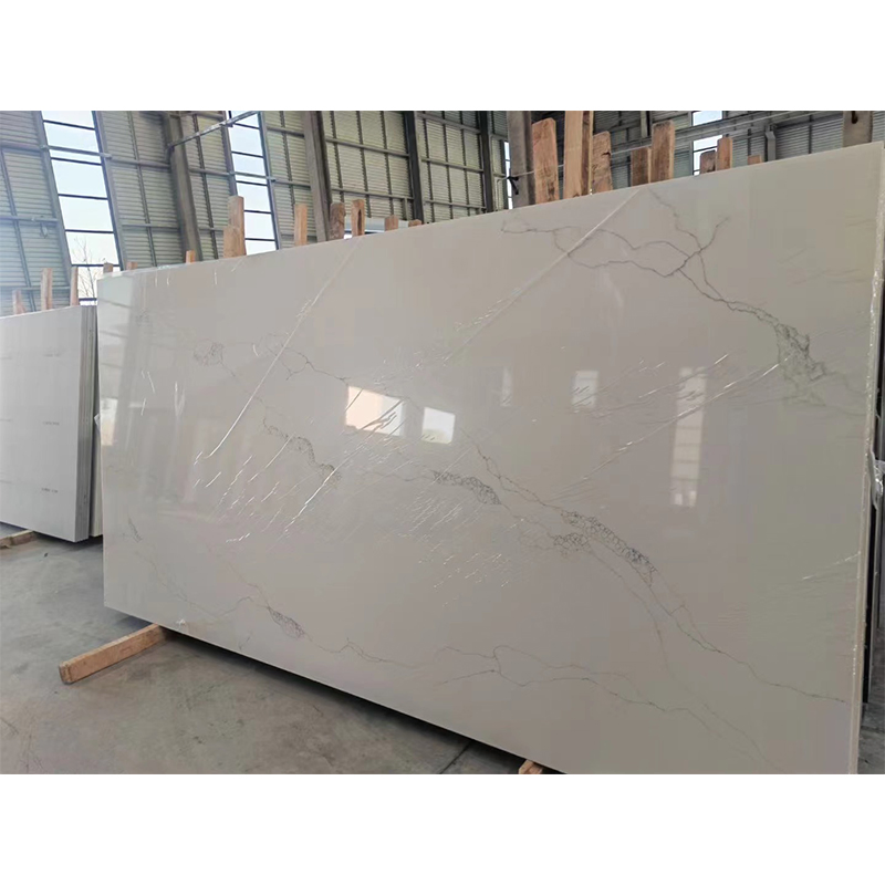 Calacatta White Marble Quartz Big Slabs for Countertop/Worktop/Tabletop/Vanitytop Price