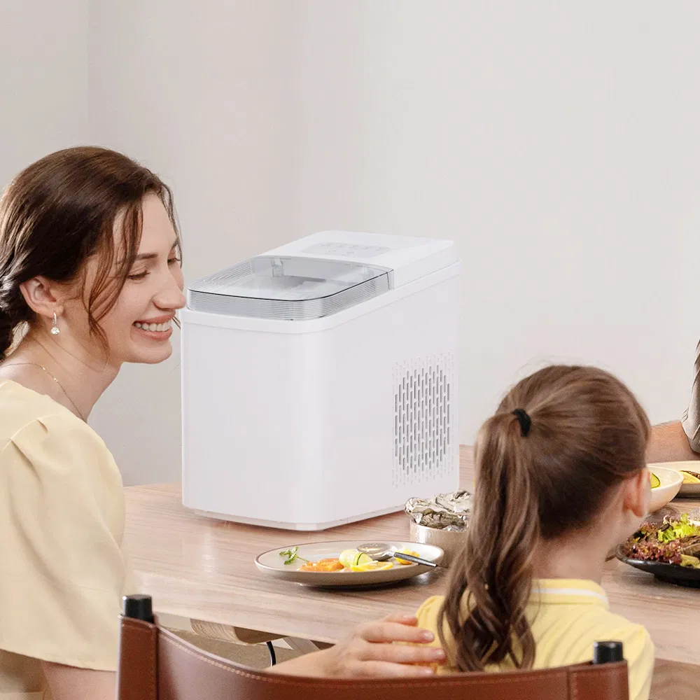 Countertop Ice Maker with Handle, 26lbs in 24hrs, for Home/Kitchen/Camping