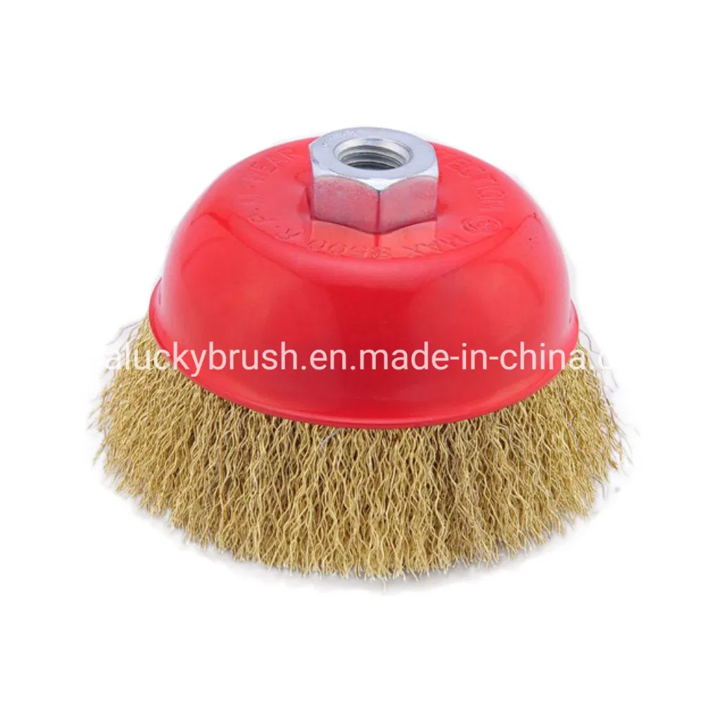 4 Inch Nylon Abrasive Cup Brush for Grinding/ Nylon Abrasive Steel Wire Stainless Steel Wire Cup Brush (YY-355)